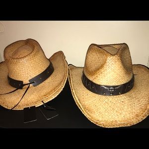 Straw Cowgirl hat with longhorn
